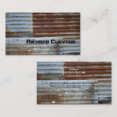 Rustgepanzerte Wellbleche, Sonderanfertigung Visitenkarte (Vorne/Hinten)