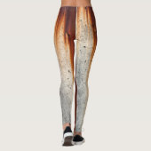 Rustgezogene Grunge Wand: Texturierte Saging Leggings (Rückseite)