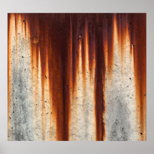 Rustgezogene Grunge Wand: Texturierte Saging Poster