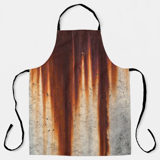 Rustgezogene Grunge Wand: Texturierte Saging Schürze (Vorderseite)