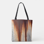 Rustgezogene Grunge Wand: Texturierte Saging Tasche (Rückseite)