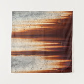 Rustgezogene Grunge Wand: Texturierte Saging Wandteppich (Vorderseite (Horizontal))