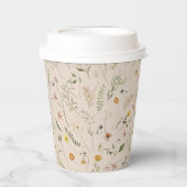 Rustiс Boho Wildblumen Baby Shooting Paper Cup Pappbecher (Vorderseite)
