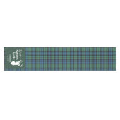 Rusti Kariert Tartan Christmas Antlers Green Karo Kurzer Tischläufer (Horizontal)