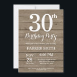 Rustic 30th Birthday Invitation Einladung<br><div class="desc">Rustic 30th Birthday Invitation. Rustic Wood Background. Vintage Retro Birthday. Adult Birthday. Men or Women Bday Invite. 13th 15th 16th 18th 20th 21st 30th 40th 50th 60th 70th 80th 90th 100th, Any age. For further customization, please click the "Customize it" button and use our design tool to modify this template....</div>