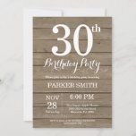 Rustic 30th Birthday Invitation Einladung<br><div class="desc">Rustic 30th Birthday Invitation. Rustic Wood Background. Vintage Retro Birthday. Adult Birthday. Men or Women Bday Invite. 13th 15th 16th 18th 20th 21st 30th 40th 50th 60th 70th 80th 90th 100th, Any age. For further customization, please click the "Customize it" button and use our design tool to modify this template....</div>