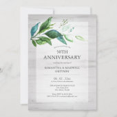 Rustic 50th Wedding Anniversary Invitations (Vorderseite)