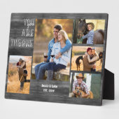 Rustic 5 Foto Collage Sie sind die One Gray Wood Fotoplatte (Seite)