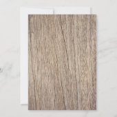 Rustic 80th Birthday Invitation Wood Einladung (Rückseite)