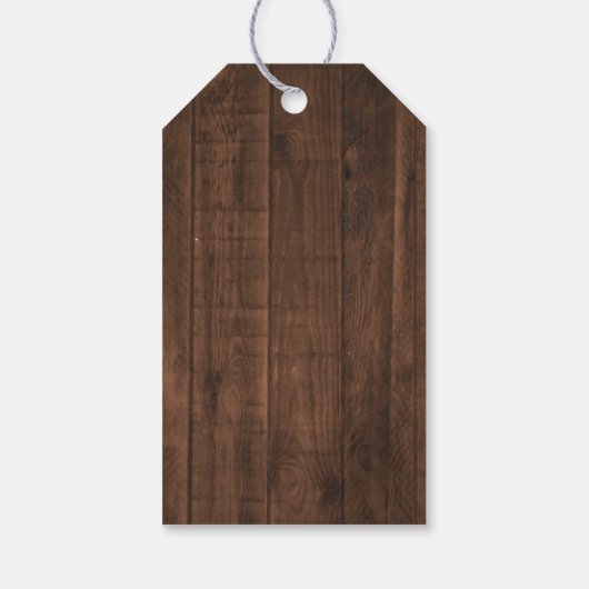 Rustic A Baby ist das Brechen einer Babydusche Geschenkanhänger (Rückseite)