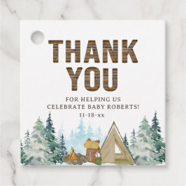 Rustic A Little Camper Baby Shower Favors Geschenkanhänger
