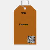 Rustic Abstract Modern Contemporary Geometric Art Geschenkanhänger (Rückseite)