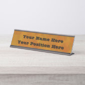 Rustic Abstract Modern Contemporary Geometric Art Schreibtischnamensplakette (Vorderseite )