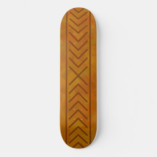 Rustic Abstract Modern Contemporary Geometric Art Skateboard (Vorderseite)
