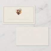 Rustic Acorn Floral Ivory Fall Place Cards Platzkarte (Vorne/Hinten)