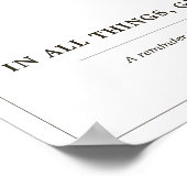 Rustic Acorn Floral White Fall Poster (Ecke)