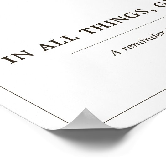 Rustic Acorn Floral White Fall Poster (Ecke)