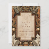 Rustic Acorn Woodland Wedding Save The Date (Vorderseite)