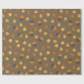 Rustic Acorns & Oak Leaves Geschenkpapier (Flach)