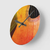 Rustic Acoustic Guitar Wall Clock Runde Wanduhr (Winkel)
