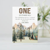 Rustic Adventure Happy Camper Danke Karte (Stehend Vorderseite)