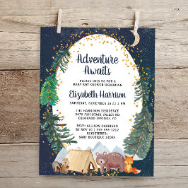 Rustic Adventure Night Sky Baby Dusche Einladung