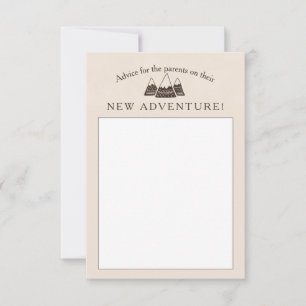 RustIc Adventure Theme Baby Shower Hinweiskarte