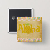 Rustic Aloha Pineapple Button (Vorne & Hinten)