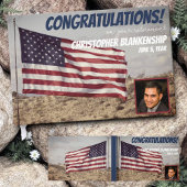 Rustic American Flag Custom Foto Gästebuch