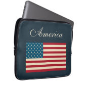 Rustic American Flag Laptop Case (Vorne Rechts)