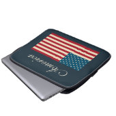 Rustic American Flag Laptop Case (Vorne Knopf)