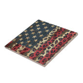 Rustic American Flag Leopard Print (1) Fliese (Seite)