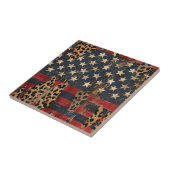 Rustic American Flag Leopard Print (3) Fliese (Seite)