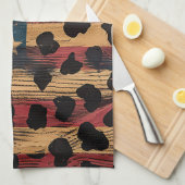 Rustic American Flag Leopard Print (4) Geschirrtuch (Viertel Falte)