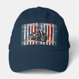Rustic American Flag Motorcycle Freedom Cap Truckerkappe