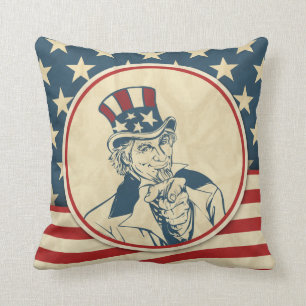 Rustic Americana Uncle Sam Patriotic Kissen