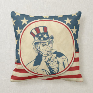 Rustic Americana Uncle Sam Patriotic Kissen