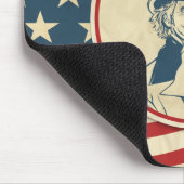 Rustic Americana Uncle Sam Patriotic Mousepad (Ecke)