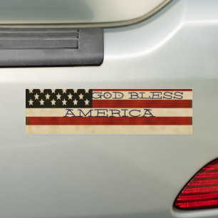 Rustic Americana Vintag American Flag GIFTS Autoaufkleber