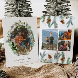 Rustic Antler Weihnachtskarten Einladungen