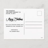 Rustic Antlers Christmas Feiertagspostkarte (Rückseite)