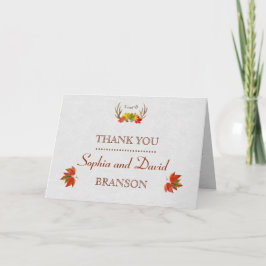 Rustic Antlers Herbstlaubs Boho Wedding DANKE
