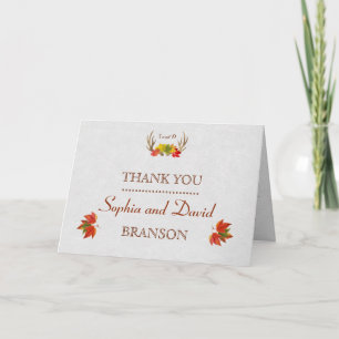 Rustic Antlers Herbstlaubs Boho Wedding DANKE