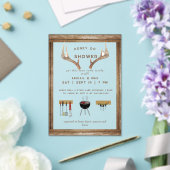 Rustic Antlers Honey Do Couples Wedding Shower  Acryleinladungen (In Situ (Hochzeit))