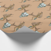 Rustic Antlers Native American Geschenkpapier (Ecke)