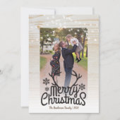 Rustic Antlers String Light Foto Frohe Weihnachten (Vorderseite)
