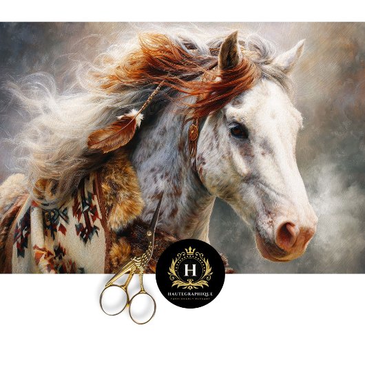 Rustic Appaloosa Western Portrait Seidenpapier