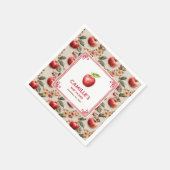 Rustic Apple Baby Shower Paper Napkins Serviette (Ecke)