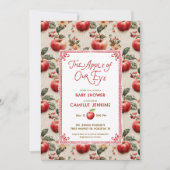 Rustic Apple of Our Eye Baby Shower Invitation Einladung (Vorderseite)