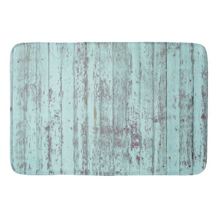 Rustic Aqua Barn Wood Badematte